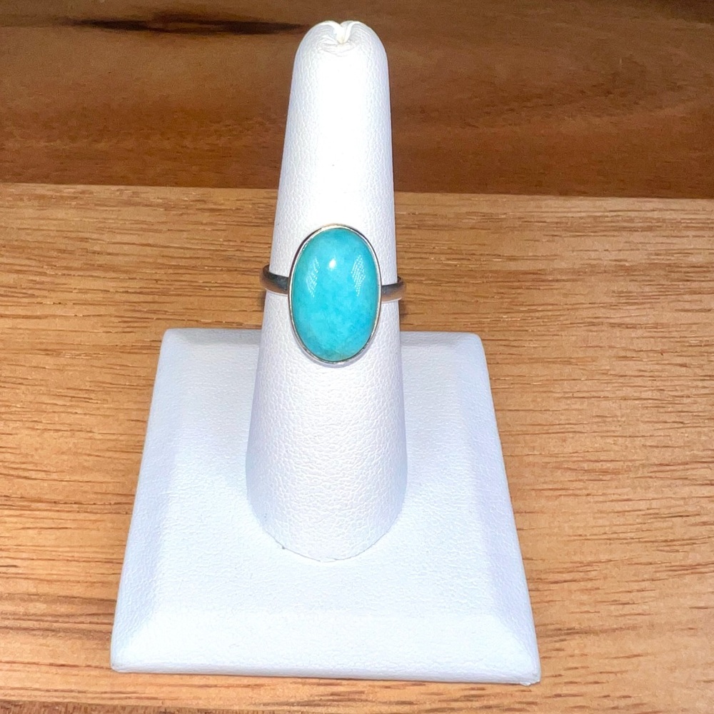 Larimar Ring .925 Solid Sterling Silver - Sz 7